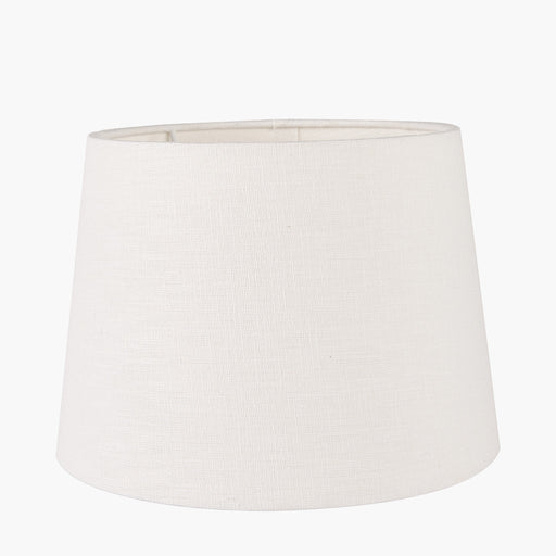 Louise White Self Lined Linen Tapered Cylinder Shade