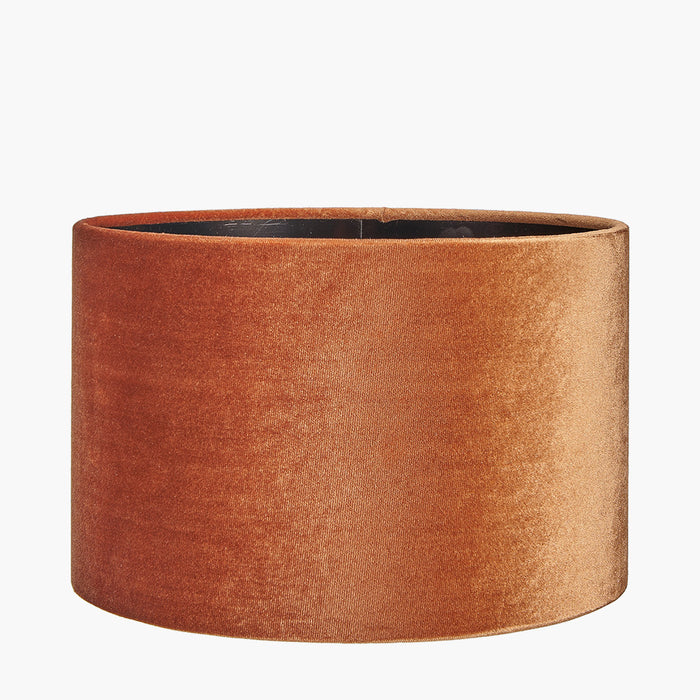 Éliane Tobacco Velvet Cylinder Shade