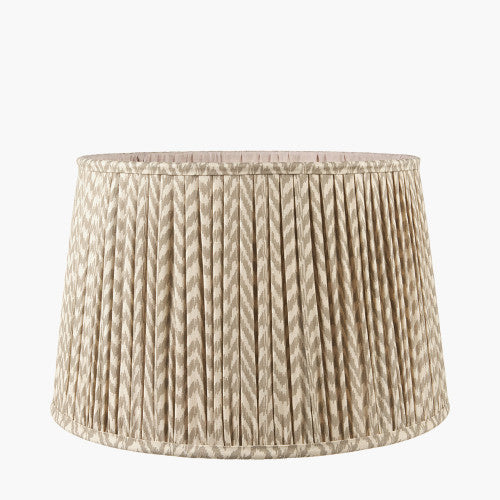 Liv Taupe Chevron Mushroom Pleat Shade- 40cm