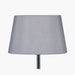 Karolina Steel Grey Oval Polysilk Tapered Shade