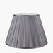 Hedda Steel Grey Silk Box Pleat Shade