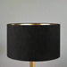 Märta Black Slubbed Faux silk Gold Lined Cylinder Shade- 35cm