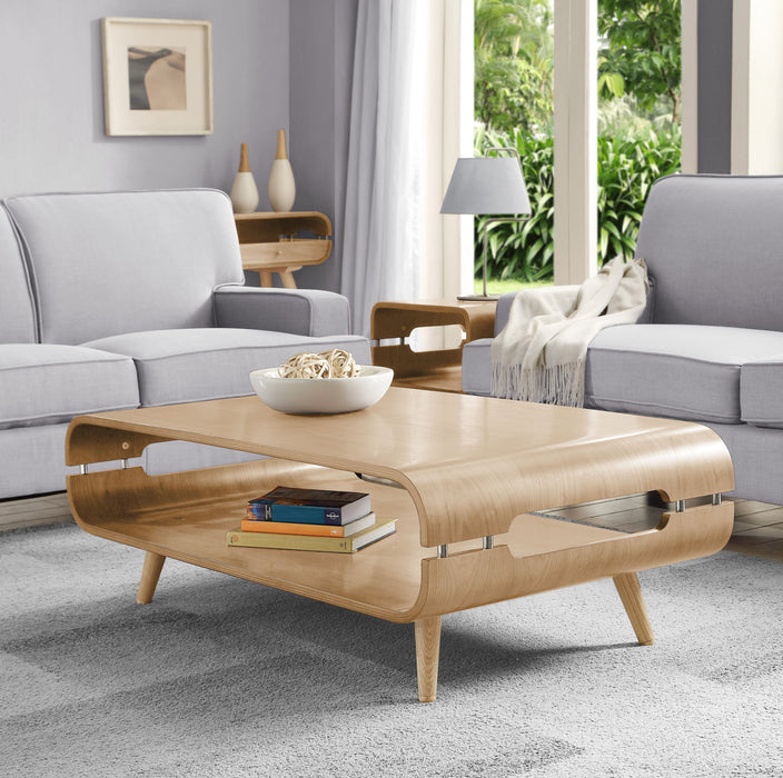 Monaco Coffee Table, Modern, Curved Oak