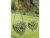Outdoor Garden Planters, Silver Metal, Curved, Set of 2 CHO Hanging Baskets