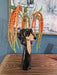 Dachshund Flower Stem Vase, Tall, Ceramic, Black