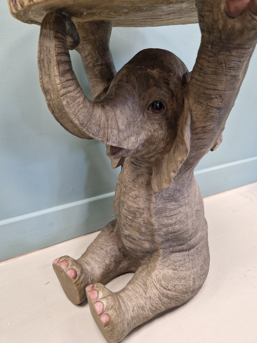 Elephant Holding "Trunk Slice" Side Table