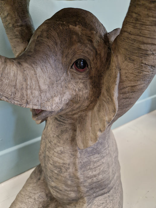 Elephant Holding "Trunk Slice" Side Table