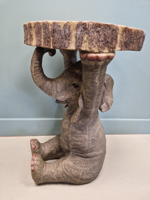 Elephant Holding "Trunk Slice" Side Table