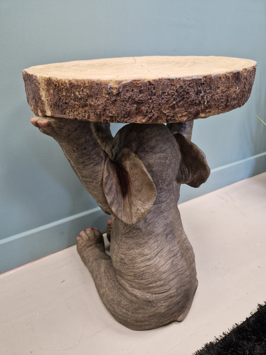 Elephant Holding "Trunk Slice" Side Table