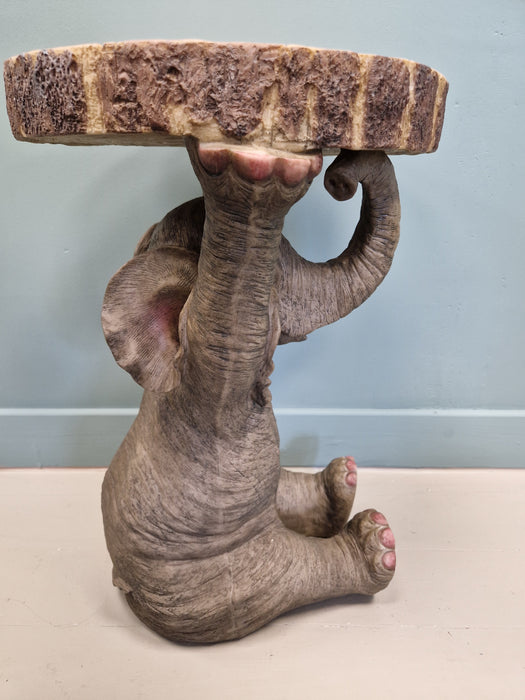 Elephant Holding "Trunk Slice" Side Table