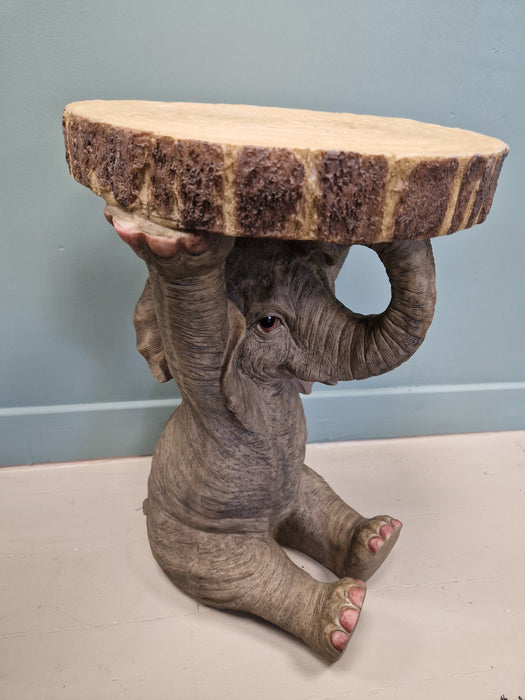 Elephant Holding "Trunk Slice" Side Table