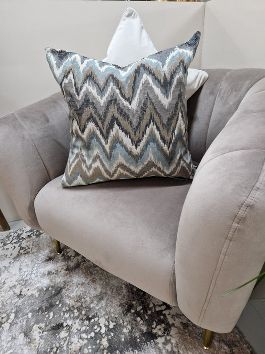 Malini Theo Jacquard Zig-Zag Cushion – 45x45cm