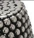 Handcrafted Pewter Finish Iron Bead Stool