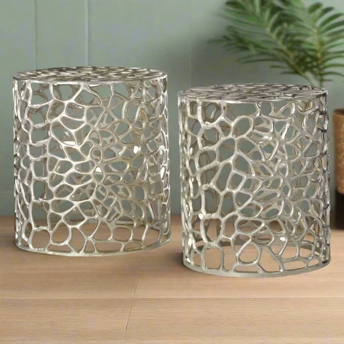 Templar Aluminium Stools with Silver Finish