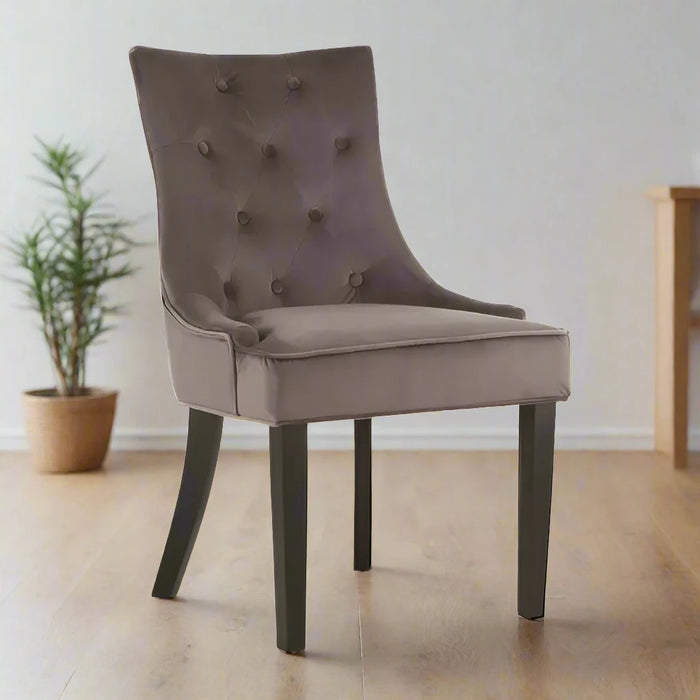 Daxton Storm Grey Velvet Dining Chair