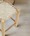 Natural Wooden Stool with Weave Design and Cotton Thread Seat