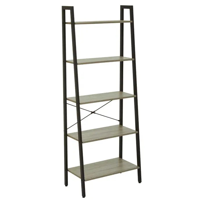 Grey ladder store shelving unit