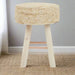 Natural Corn Rope Accent Stool