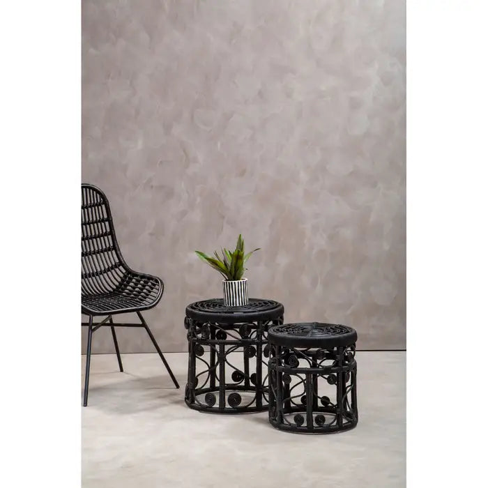 Mataram Rattan Side Table Set of Two