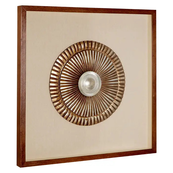 Two Tone Framed Bronze Wall Art