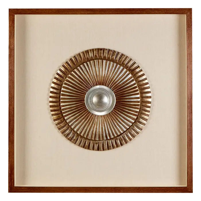 Two Tone Framed Bronze Wall Art