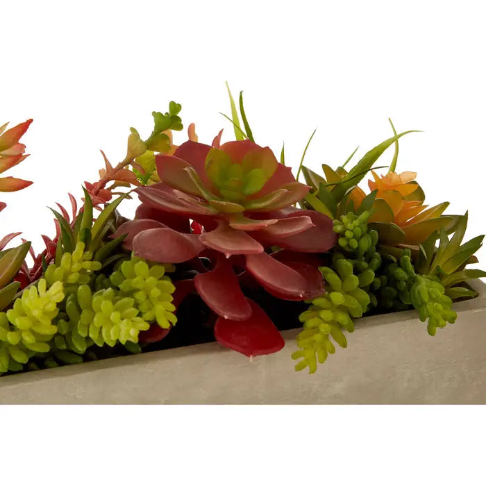 Artificial Fiori Mixed Succulents with Cement Pot