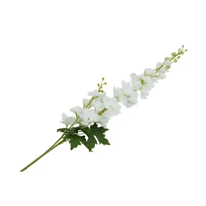 Artificial Fiori 90cm White Delphinium Spike