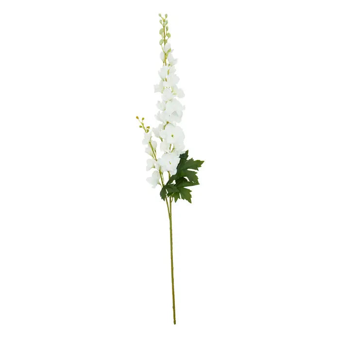 Artificial Fiori 90cm White Delphinium Spike