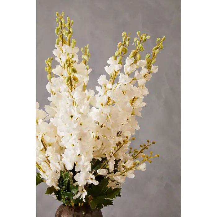 Artificial Fiori 90cm White Delphinium Spike