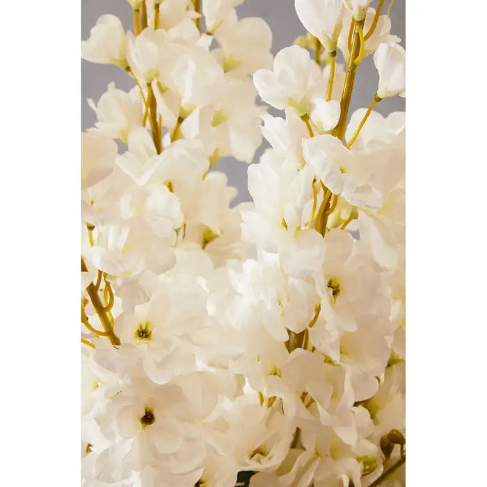 Artificial Fiori 90cm White Delphinium Spike