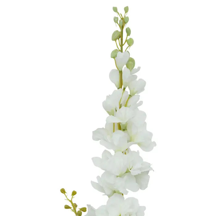 Artificial Fiori 90cm White Delphinium Spike