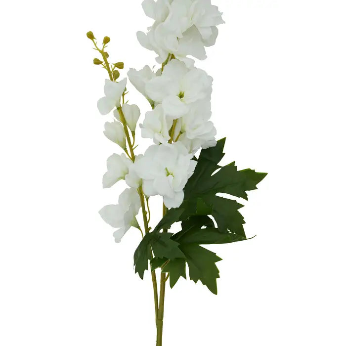 Artificial Fiori 90cm White Delphinium Spike