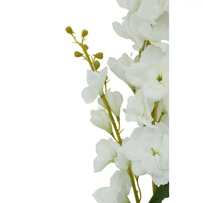 Artificial Fiori 90cm White Delphinium Spike