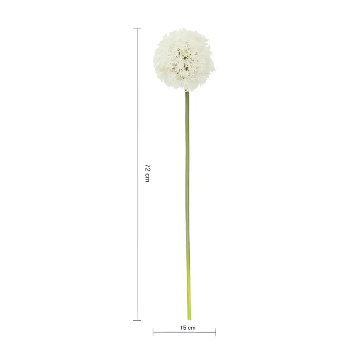 Artificial Fiori 72cm Allium Stem Ivory Flower