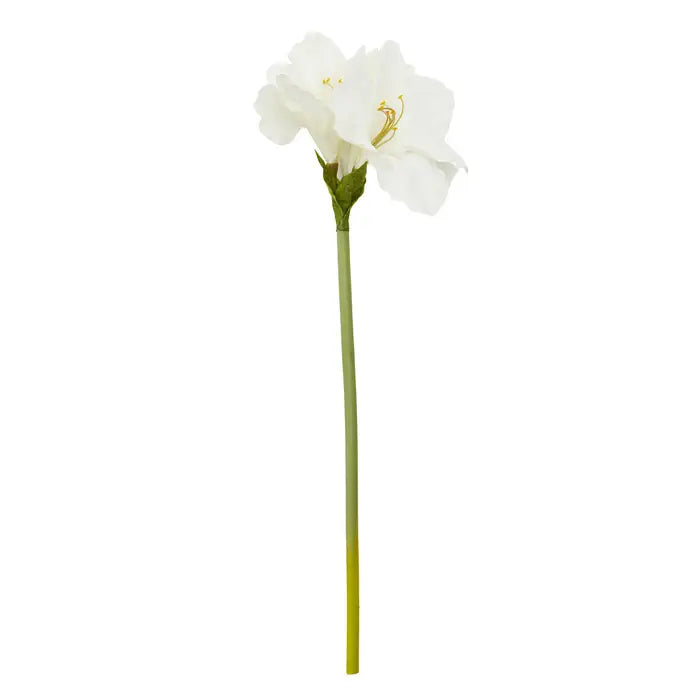 Artificial Fiori 72cm Amarylilis Stem Ivory Flower