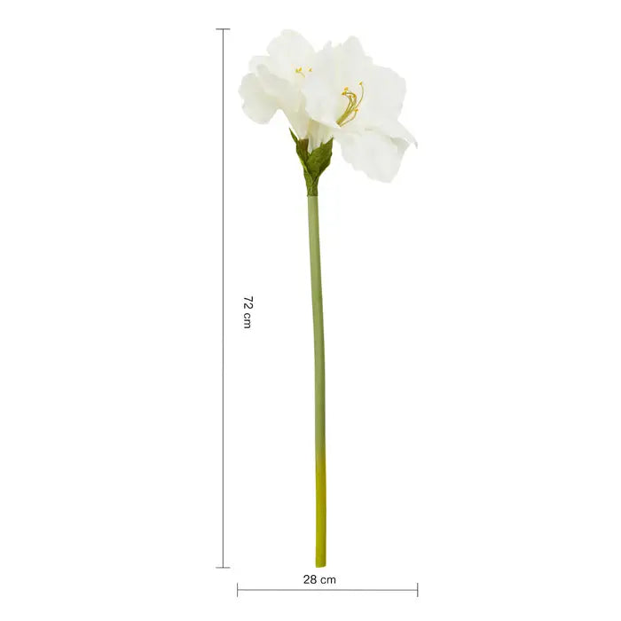 Artificial Fiori 72cm Amarylilis Stem Ivory Flower