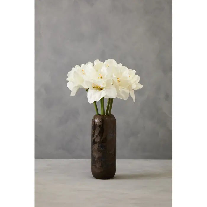 Artificial Fiori 72cm Amarylilis Stem Ivory Flower