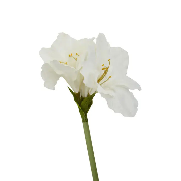 Artificial Fiori 72cm Amarylilis Stem Ivory Flower