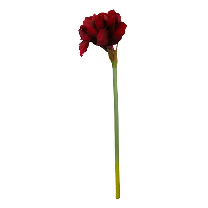 Artificial Fiori 72cm Amarylilis Stem Burgundy Flower