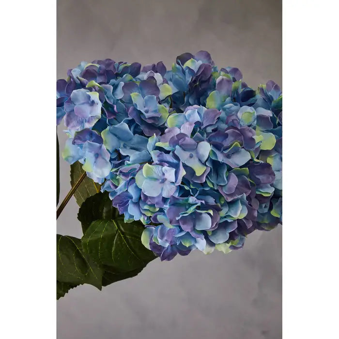 Artificial Fiori 74cm Hydrangea Stem Blue Flower