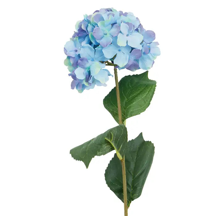 Artificial Fiori 74cm Hydrangea Stem Blue Flower