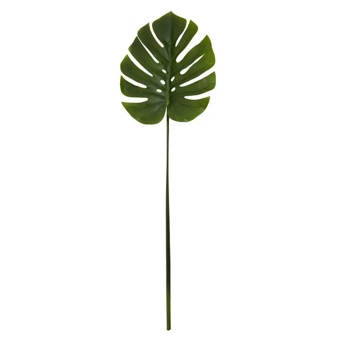 Artificial Fiori 109cm Green Stem Monstera Palm