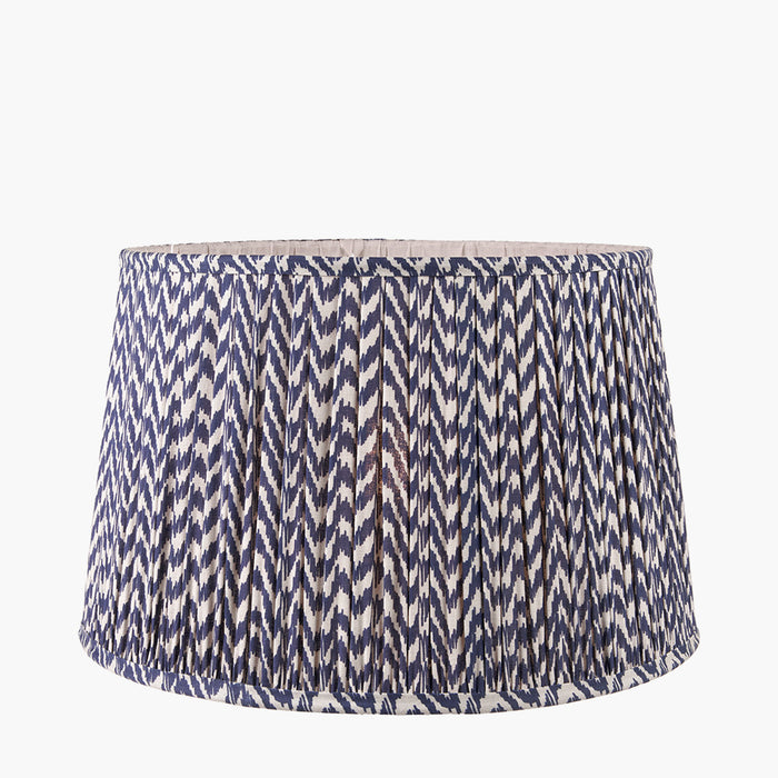 Kristina Blue Chevron Mushroom Pleat Shade- 40cm