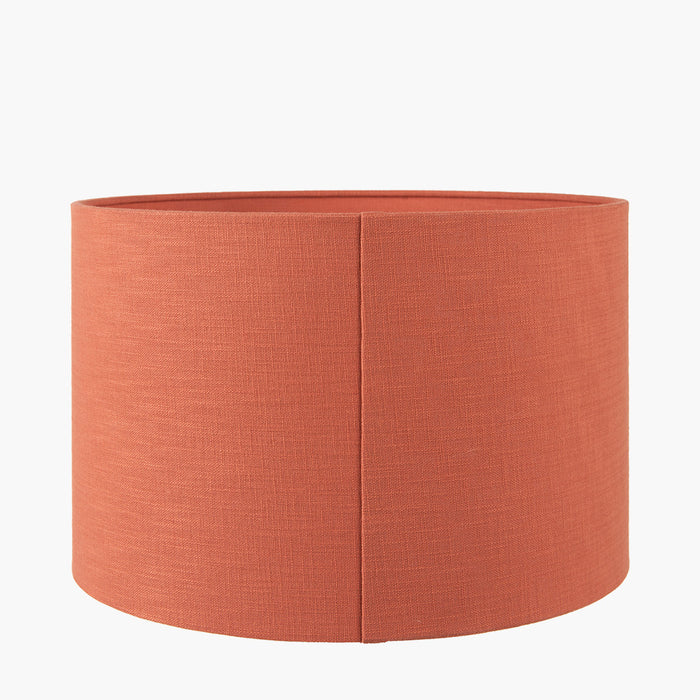 Cinnamon Self Lined Linen Drum Shade - 35cm