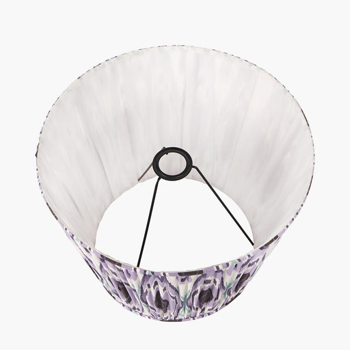 Vilhelmina Lilac Ikat Patterned Gathered Tapered Shade