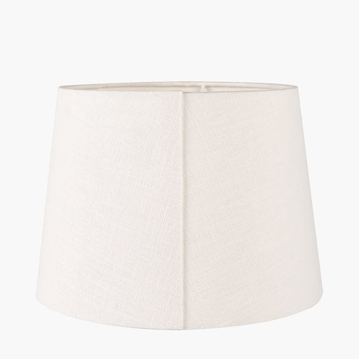 Louise White Self Lined Linen Tapered Cylinder Shade