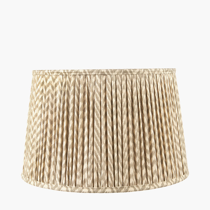 Sonja Taupe Chevron Mushroom Pleat Shade