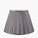 Hedda Steel Grey Silk Box Pleat Shade