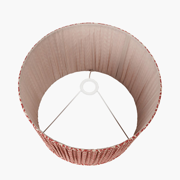 Isaline Red Chevron Mushroom Pleat Shade