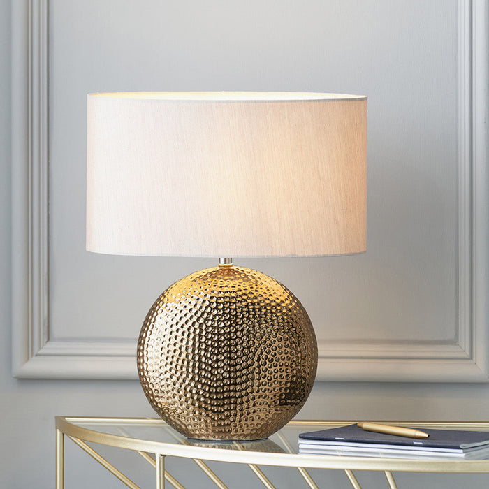 Mabel Bronze Textured Ceramic Table Lamp